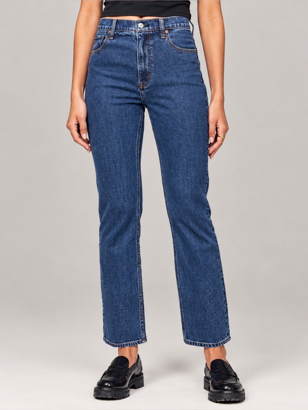 Abercrombie & Fitch The Ankle Straight Ultra High Rise Jeans